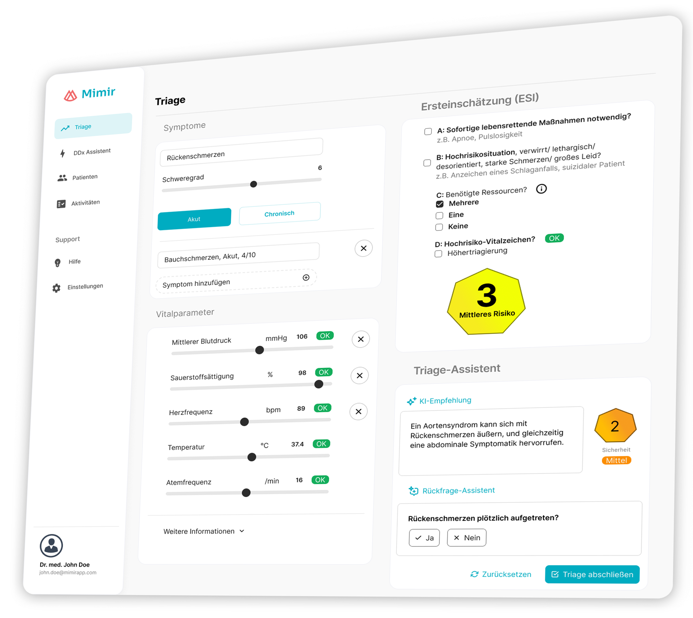 Mimir User Experience Screenshot